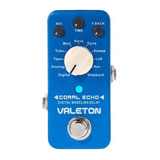 Pedal Valeton Cdl3 Coral Echo 11 Tipos De Delay Color Celeste