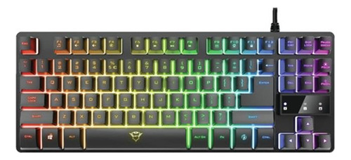 Teclado Gamer Trust Gxt 833 Thado Tenkeyless Español Rgb