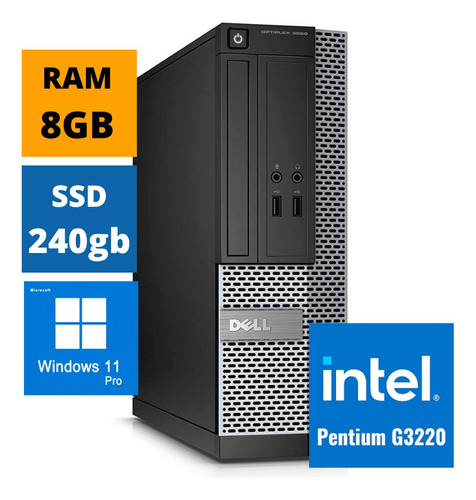 Mini Computador Dell Optiplex 3020 G3220 8gb Ssd 240gb