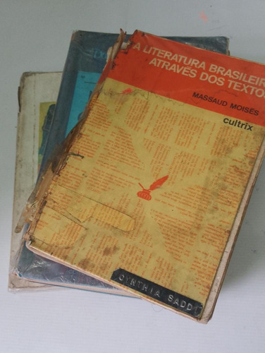 Kit 3 Livros Novíssima Gramática Da Lingua Portuguesa, A Literatura Brasileira Através Dos Textos, Literatura E Ling...