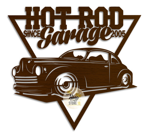 Cuadro Decorativo Auto Clásico Hot Rod Garage The King Store