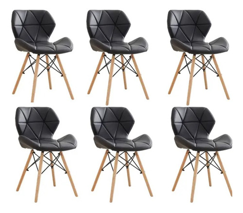 Pack X6 Silla Eames Acolchada Radar