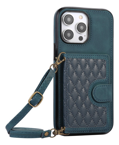 Funda De Piel Tipo Cartera Con Cordón Para iPhone, Correa Pa