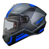 Casco De Moto Axxis Draken S Sonar D7 Azul Mate