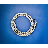 Cadena Collar Tejido Bali A Mano 6mm Grosor Plata Ley 925 