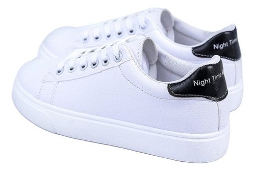 Zapatos De Tenis De Suela Casual Blanco Moda Para Mujer 