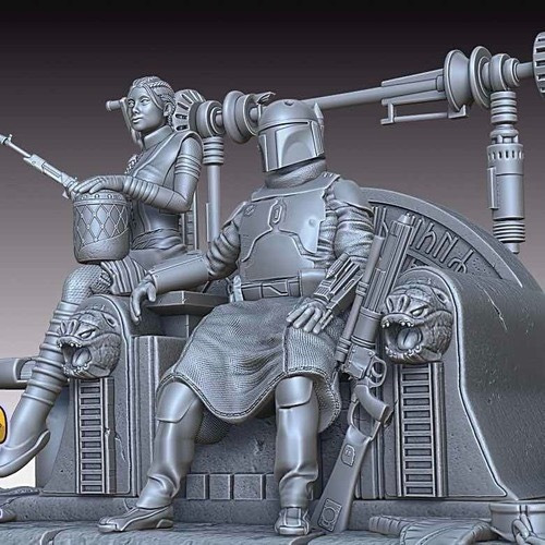 Archivo Digital Stl Fett Throne Diorama Print 3d P086