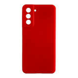 Capa Capinha Silicone Aveludada Vermelha P/ Galaxy S21 Fe