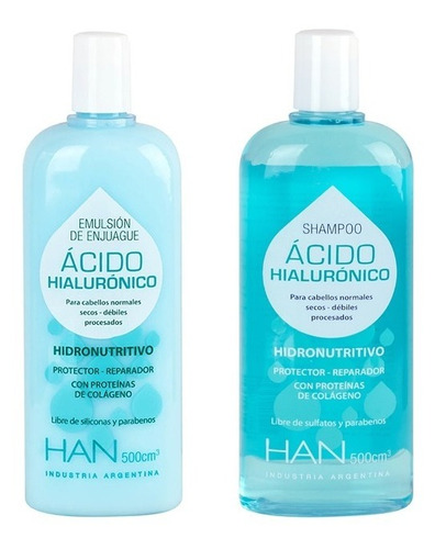 Han Shampoo Y Acondicionador Acido Hialuronico X500ml Apto