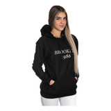 Moletom Feminino Flanelado Estampado Brooklyn Blusa De Frio