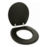 Ginsey Asiento De Inodoro Suave Acolchado Para Decoración Color Negro