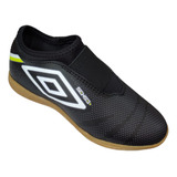 Chuteira Futsal Infantil Umbro Sense Kids Preto/branco/verde