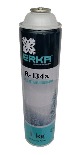 Gas Refrigerante R134a Lata De 1kg Marca Erka Precio X 1pz