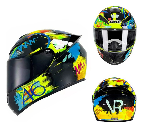 Casco Para Motociclista Abatible Deportivo Montando