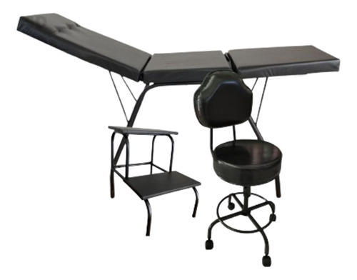 Escova Kit Maca Portátil + Escada + Cadeira Mocho Regulável