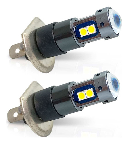 Lampara H1 Lupa 10 Led Blanco  Autos 12v Alto Brillo X2