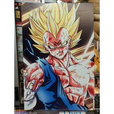 Cuadro Dragon Ball Vegeta Super Saiyan En Tela Pvc 60x40