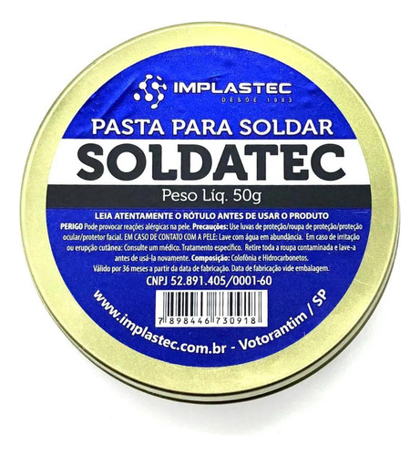 Fluxo De Solda Em Pasta Soldatec Bga Implastec 50g