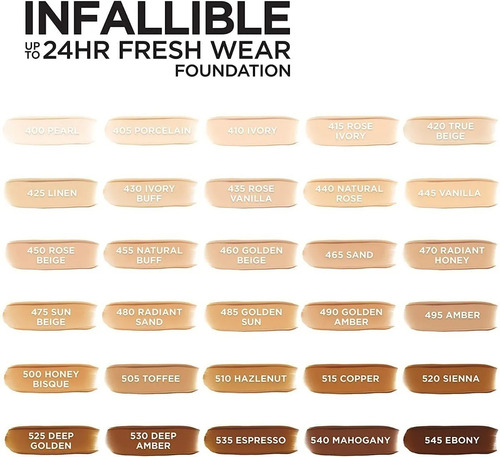 Base De Maquillaje Líquida L'oréal Paris Infallible Infalible 24h Fresh Wear 24h Tono #475 Sund Beige - 10ml 15g