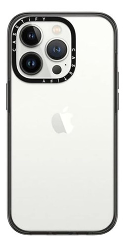 Funda Casetify Para iPhone 14 Pro Shockpr Clear Black