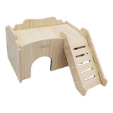 Casa De Hámster De Madera, Accesorios De 17cmx18.5cmx10cm