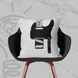 Almofada 45x45 Guitarra Telecaster Decoração Quarto Studio