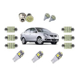 Kit Lampada Leds Polo 2007/2014 Teto Placa Ré Farolete Pingo