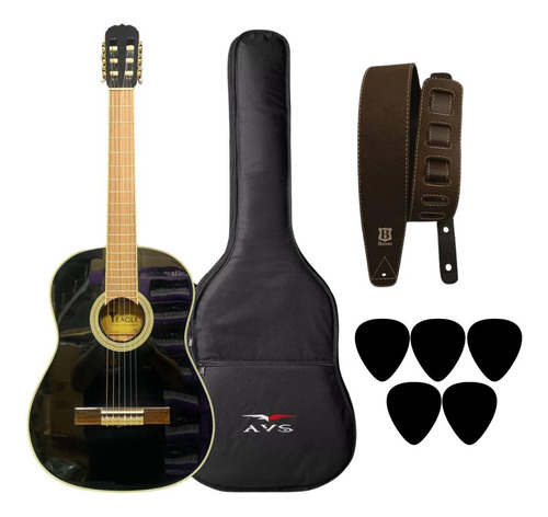 Violão Nylon Acustico Eagle Dh69 Bk Mostruário + Kit