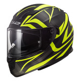 Casco Moto 320 Evo Jink Mate Negro Amarillo Ls2