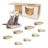 Playground Para Gato Kit 10pçs Nichos E Degraus 100% Montado