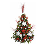 Árbolito De Navidad Pehuenia Extra Lujo 1,80 Decorado Sheshu Color Rojo