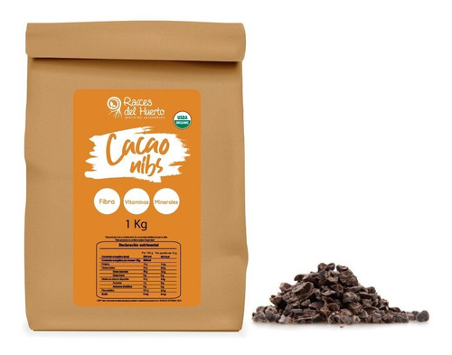 Cacao Nibs Orgánico Certificado Granel 1k/ Raíces Del Huerto