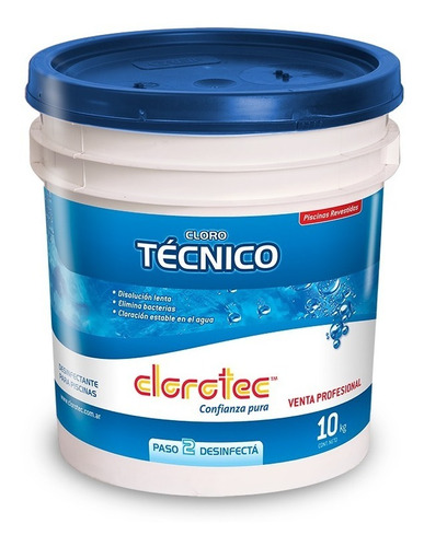 Cloro Granulado Técnico - Clorotec. 10 Kg Piletas Revestidas