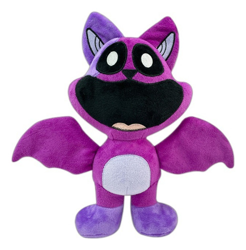 Peluche Con Forma De Gato Morado Con Forma De Boca Grande De