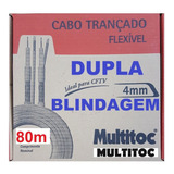 Cabo Coaxial Bipolar 80m Extra D Blind 4mm 80% Cftv Multitoc