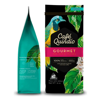 Cafe Quindio Gourmet (grano) - 2 Paquetes De 454 Gr C\u002Fu | MercadoLibre