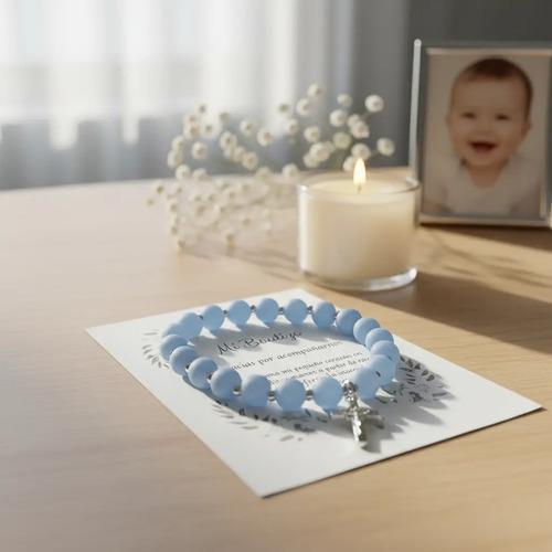 Pulsera Para Recuerdo De Bautizo 10 Piezas