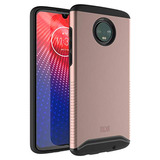 Funda Para Moto Z4 / Z4 Play Rosa Aprueba De Golpes Militar