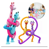Kit 4 Girafinha De Brinquedo Acende Led Estica   Criança