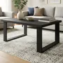 Mesa Ratona Arrime Tapa 60 Pata Rectangular Madera Moderna Color Negro