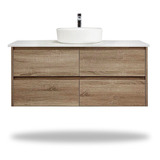 Mueble Vanitory Colgante 150 Mesada Silestone