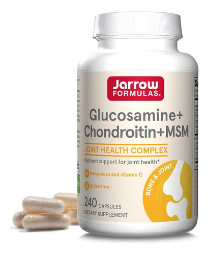 Jarrow Formulas | Glucosamine Chondroitin Msm  | 240 Caps
