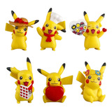 Set 6 Figuras Pikachu Pokemon Kawaii Figura