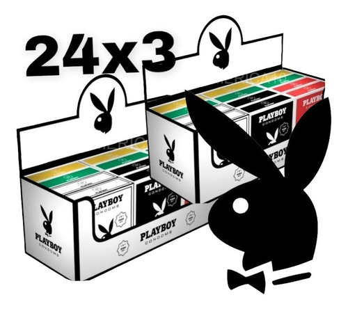 Preservativos Condon Playboy Mixtos X72 Unidades (24x3)