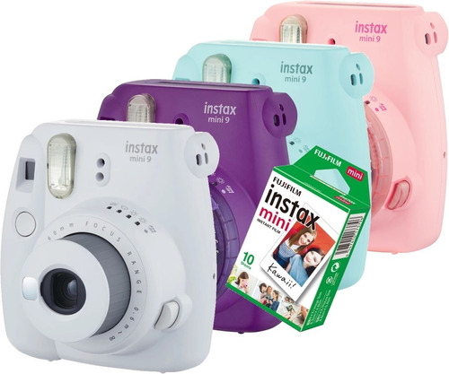 Câmera Instantânea Tipo Polaroid Instax Mini 9 +10 Filmes Nf