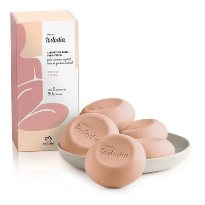 Jabón En Barra Natura Tododia Nuez Pecan Y Cacao 5 unidades 90g cada una | MercadoLibre
