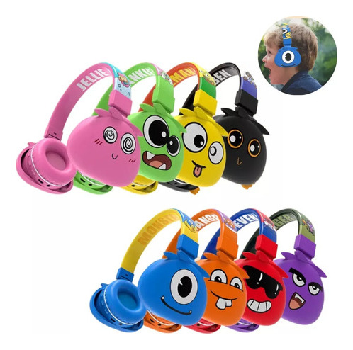 Fone Infantil  Sem Fio Bluetooth Pascoa Jellie Monsters