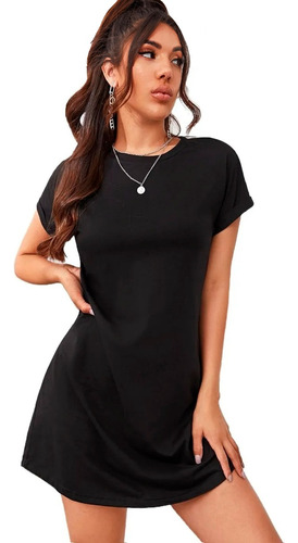 Vestido Mujer Casual Tipo Bluson Corto Maga Corta Comodo