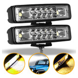 Par Faros Auxiliares Led Barras Luz 16 Led Focos Con Estrobo