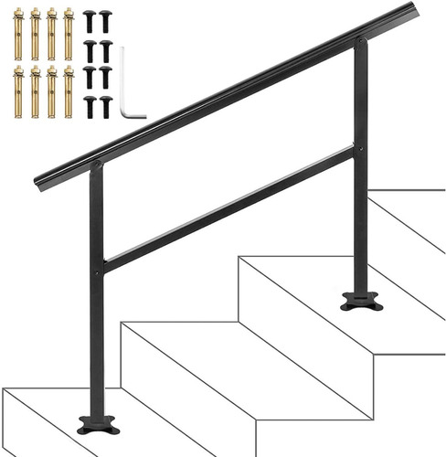  Vevor Pasamanos Exteriores De 47.6 X 35.2 In 3-4 Escalones